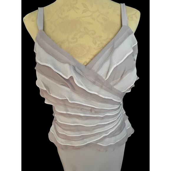 Montage by Mon Cheri Mother of Bride Lavender Dress & Jacket Pleated Front 12 - Picture 9 of 16